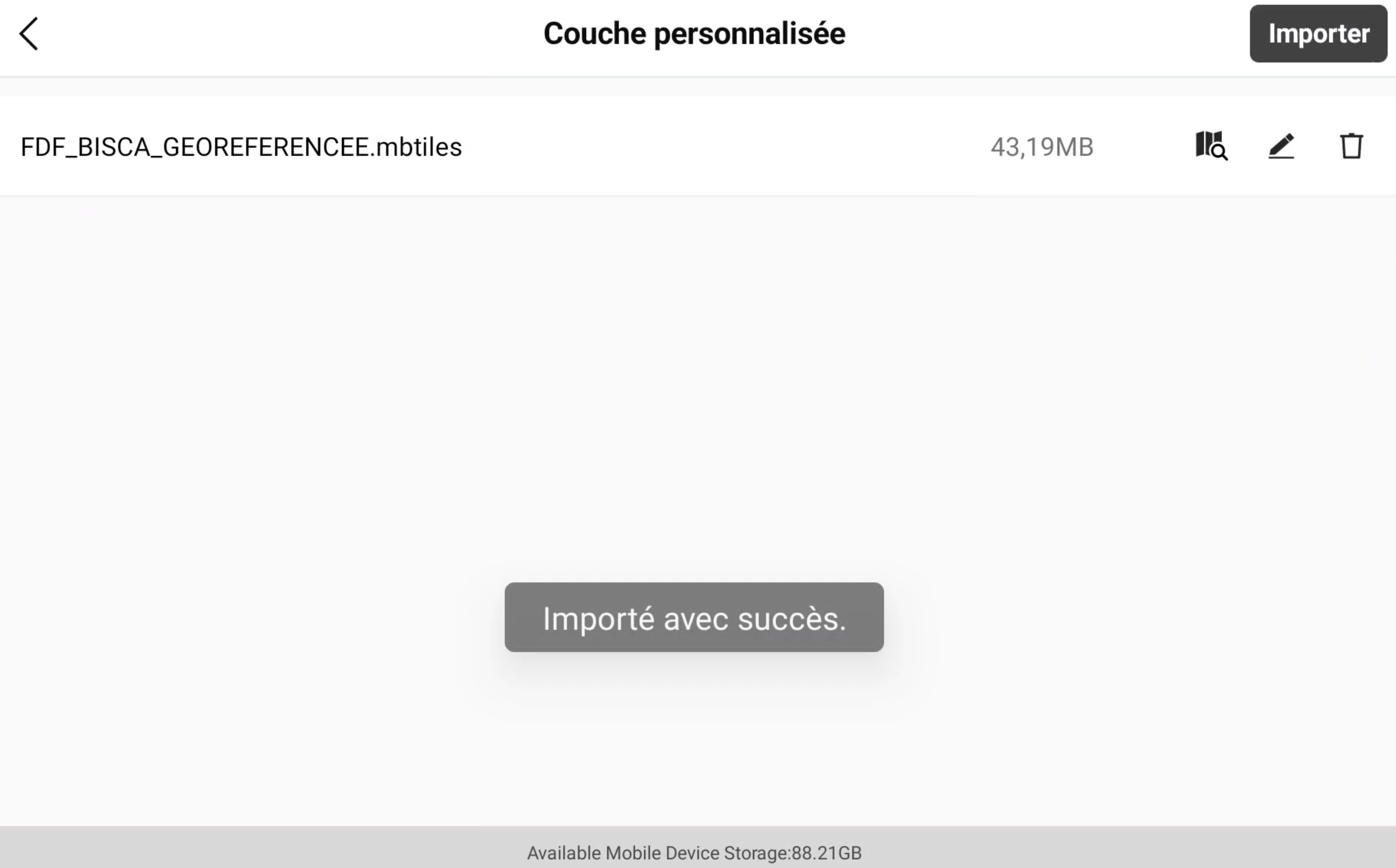 Importé avec succÚs